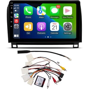 Android 13.0 6G 128G Wireless CarPlay Car Stereo for 07-13 Toyota Tundra, 08-18 Sequoia, 10.2" HD Touch Screen Radio Bluetooth 5.0, 2.4GHz & 5GHz WiFi, SWC, DSP 48-EQ AM FM (CAN005-X Harness)