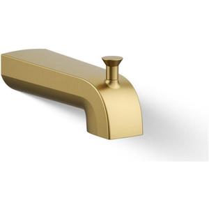 PITCH WALL MOUNT BATH SPOUT,W/DIVERTER (Vibrant Brushed Moderne Brass)