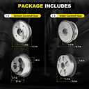 24350-2E700 24370-2E020 Intake & Exhaust Timing Camshaft Sprocket CVVT Gear Compatible with Hyundai Elantra Kona Veloster 2017-2021, Kia Forte Soul Seltos 2.0L 2017-2022