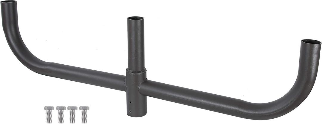 180 Degree Bullhorn Bracket for 3 Lights, Mounting Bracket With Round Pole, Tenon in 2 3/8 inch Slip Fitter, for Parking Lot and Street Light Fixtures