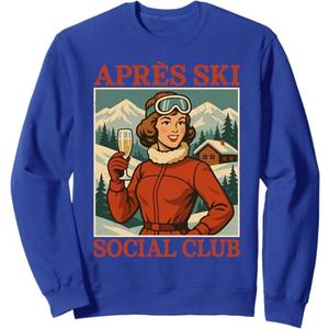 Apres Ski Social Club Retro Vintage Mountain Party Sweatshirt