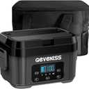 Cordless Electric Lunch Box for Adults  Battery-Powered Heated Lunch Box Food Warmer with 1.1L Stainless Steel Container, Timer Function, Leakproof, Portable for Work, Travel, Office (Gray)