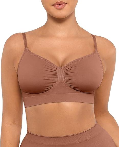 FeelinGirl Bralettes for Women with Support Comfortable Bras No Underwire Seamless Everyday Bras, Size S