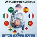 AI Translation Earbuds Real Time 157 Languages Translator Ear Buds Interpreter Earphones, Open-Ear Comfort Support Playing Music Phone Calls, Audifonos Traductores Ingls Espaol for Travel Business