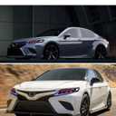 TT-ABC Triple Beam Headlights for Toyota Camry 8th Gen 2018-2023 Front Lamp Assembly New Upgrade(A pair)