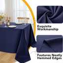 10-Pack Navy Blue Tablecloths for Rectangle Tables, 60 x 102 Inches, Stain-Resistant Polyester Fabric for 6 Foot Tables - Washable Table Covers for Weddings, Birthday Parties, Events