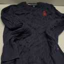 Tommy Hilfiger Mens Crest Cable Knit Crewneck Sweater Lightweight Pullover,S