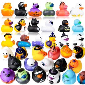 18pcs Halloween Rubber Ducks Party Favors - Duck Bath Toys Monster Duck Ghost Duck for Kids Toddles Trick or Treat Halloween Goodie Bag Filler Party Favors