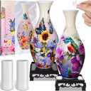 2 Set 3D Puzzle Vase 3D Puzzle Flower Vase Crafted from 160 Curved Plastic Pieces DIY Housewarming Gift for Flower Arrangements and Home Decoration