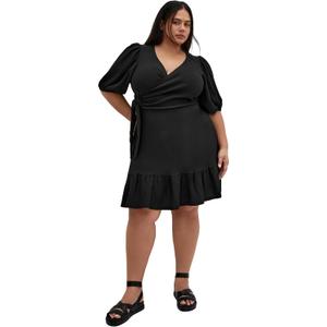 City Chic Women's Dress - Katelyn (Black, 18 Plus)