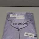 SWOMOG Kids Silk Pajamas 3 Piece Girls Boys Satin Pajamas Set Button-Down PJs Set Soft Loungewear Short Sleeve Sleepwear (14-15 Years, Lavender)
