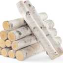 12Pack Birch Logs for Fireplace Decor - Natural Decorative Birch Wood Branches (1.6"-2.4" Dia. x 16.5" Long) for DIY Crafts, Home Dcor, and Fire Pit