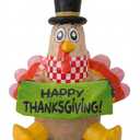 6 FT Turkey Thanksgiving Inflatable Decoration for Holiday Celebration Decorations on Yard, Lawn and Patio