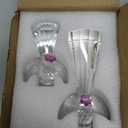 HDCRYSTALGIFTS Set 2 Crystal Angel Figurines Collectibles Gift for Women/Mom Art Glass Christmas Guardian Angel Statues Ornament