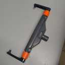 10pcs 12"-18" Adjustable Large Paint Roller Kit: 1-5Ft Aluminum Extension Poles, Brush & Roller Cleaner, Ergonomic Handle, 18" Nylon Covers for Walls, Ceiling, Floors, Interior, Exterior Painting (Grey, Orange)