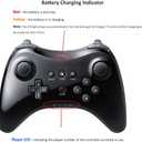 CuleedTec Black Classic Wireless Pro Controller Game Controller Gamepad Joypad Remote for Wii U