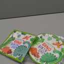 Watercolor Dinosaur Birthday Party Supplies, 20 Plates and 20 Napkin, for Dinosaur Theme Birthday Party Decoration for Boys Kids