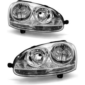 for 2005-2010 VW Jetta Type Headlights Assembly Chrome Pair