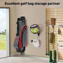 Biondolia 360 Swivel Wall Mount Golf Ball Storage Rack for Garage with Accessories Bag, Wall Mount Coffee Pod Holder Wire Basket for K Cups, Space-Saving Golf Ball Organizer Storage for Home, Clubs