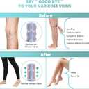 Compression Pantyhose for Women, 20-30 mmHg Footless Medical Compression Stockings, Waist High Opaque Graduated Support Compression Hose Tights for Edema, Varicose Veins, Swelling, Large