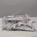 OIKA Hangers - 50 Pack Rose Gold Hooks, Non Slip Space Saving Plastic Suit Hangers, Heavy Duty, Rounded, for Sweaters, Coats, Jackets, Pants, Shirts, Dresses - Grey (grey-17.7inch, Gray)