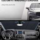 Pigenius Windshield Sun Shade for Acura RDX 2019-2026, Metallic Silver Finish