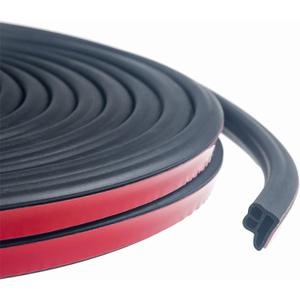 Universal Car Weather Stripping, Self-Adhesive Auto Door Rubber Seal Strip, Engine & Window Noise Insulation (47/100" x 2/5" x 33 Feet)