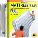 Plastic Mattress Bag for Moving Storage, Waterproof Mattress Cover, Mattress Protector for Moving Supplies - Full Size (4MIL) (Full - 1 pack)