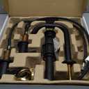 FORIOUS Black Bathroom Faucet 3 Hole, 360 Swivel 8 Inch Widespread Bathroom Sink Faucet with Deck Plate and Pop Up Drain 2 Handle Faucets for Sink, Vanity, RV, Lavatory, Farmhouse