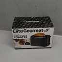 Elite Gourmet 2-Slice Cool Touch Toaster – 6 Browning Levels, Extra Wide 1.25” Slots for Bagels & Thick Bread, Cancel Function, Compact, ETL Certified, Black