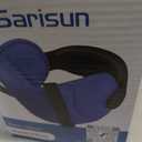 SARISUN Travel Pillows for Airplanes, Airplane Pillow for Long Flight, Airplane Head Strap with Eye Mask for Sleep, Travel Neck Pillow for Car Road Trip, 360 Support Headrest, Stop Bobblehead, Black