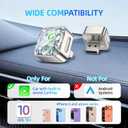 Wireless Apple CarPlay Adapter, 5.8G Quad-Core Chip No Latency, Aerospace Silicone Cooling, Zn-Alloy & Diamond Panel, Plug & Play Wired to Wireless CarPlay Adapter