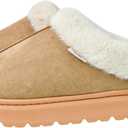 DCLTD Fluffy House Slippers for Women Men Bedroom Shoes Cozy Warm Slip on Indoor and Outdoor Winter Platform Shoes Super Soft Cloud Slippers Christmas Gifts (8.5, Fur Brown)