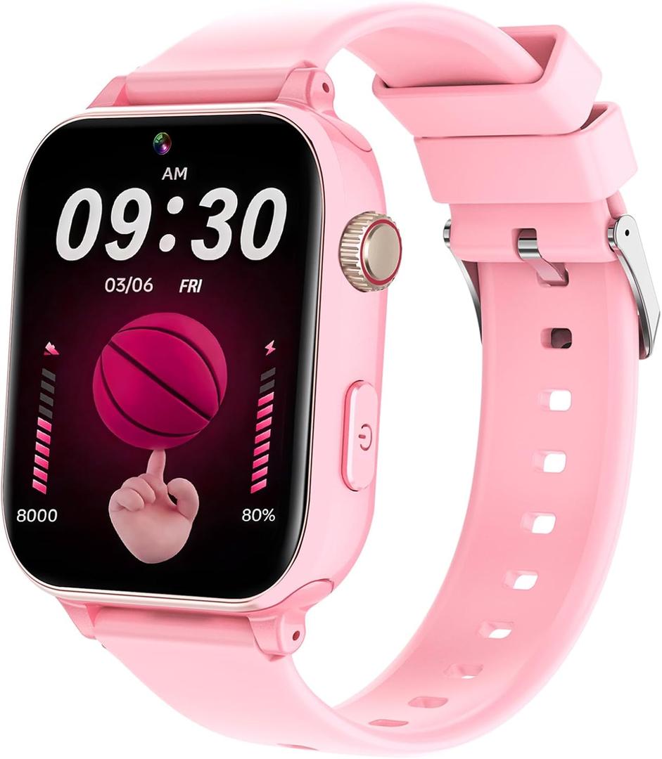 Kids Smart Watch Toys for Boys Girls  Children Watch for Kids 4-12 Years Touch Screen Watches with 15 Games Video Camera Music Player Alarm School Mode Education Birthday Gifts (4G Purple) (Pink)