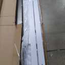 SmartStandard 24in x 84in Double Glass Sliding Barn Door with 5FT Bypass Sliding Barn Door Hardware Kit, 5-Panel Frosted Glass,Waterproof, Save Space, Easy Install, Fit 36"-40" Openning, White