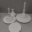 HBlife 3-PCS White Cake Stand Set (8"/10"/12" Plate) for 6-10 Inch Cakes, Perfect Dessert Table Display Set, Cupcake&Cake Stands for Party, Wedding, Birthday, Baby Shower, Anniversary (Metal)