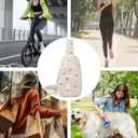 Corduroy Crossbody Sling Bag for Women, Cross Body Sling Chest Bag for Shopping (Strawberry)