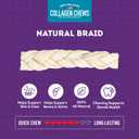 USA Collagen Braids 6-7" Dog Chew Treats - Natural Flavor, 6 Count/1 Pack (EXP 05/31/28)