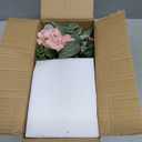 12" Artificial Silk Flowers with Glass Vase for Mom, Realistic Fake Flower Arrangement for Table Centerpiece, Boho Farmhouse Home Decor for Living Room, Kitchen, Office