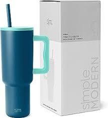 Simple Modern 40 oz Tumbler with Handle and Straw Lid | Insulated Reusable Stainless Steel Water Bottle Travel Mug Cupholder Use | Gifts for Women Men Him Her | Trek Collection | 40oz |