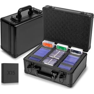 Graded Card Storage Box, Top Loaders Storage Case, Sports Trading Card Box, Cards Slab Case PSA MTG CSG BGS SGC Magnetic Holder, Waterproof Carrying Collector Storage Boxes (Large)