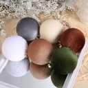 SUPREME XMAS 12 Pcs Christmas Tree Ornaments Set, 80mm/3.15in Large Velvet Christmas Ornaments for Xmas Tree Decorations Shatterproof Hanging Flocked Balls Ornaments Holiday Party Indoor Home Decor