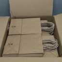 BagDream Gift Bags 100Pcs 5.25x3x8 Small Kraft Paper Gift Bags with Handles Bulk, Brown Paper Sacks for Small Business, Retail, Merchandise, Wedding Birthday Party Favor