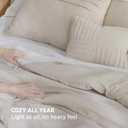 Bedsure Oversized King Comforter Set 4 Piece, Beige Boho, All-Season