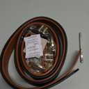 VONMELLI 2 Pack Women's Leather Belts for Jeans Dresses Fashion Gold Buckle Ladies Belt (M: Fit Waist Size 31-36 Inches, A-black+brown)