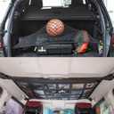 Car Ceiling Cargo Net 31.5"x21.6" - Mesh Roof Storage Organizer for Vehicle Travel - SUV Truck Van Camping Gear Holder - Road Trip Essentials - Living in Car Accessories