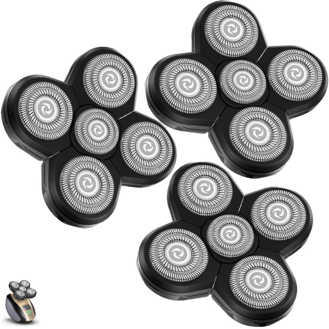 Head Shaver Replacement Heads Shaver Replacement Blades Refills Compatible with Freebird Shaver (3)