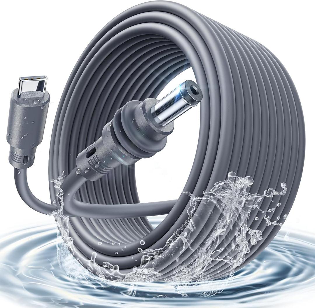 Starlink Mini Cable 16.4FT/5M PD100W Starlink Mini USB C to DC Power Cable Accessories Waterproof 18AWG for Outdoor Travel Work with 100W or 20V PD Source Durable