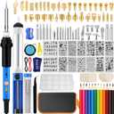 116pcs Wood Burning Kit, Professional Wood Burning Tool with Soldering, DIY Creative Tools Adjustable Temperature 220~480 Wood Burner Soldering Pen for Embossing/Carving/Soldering & Pyrography