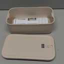 Lockable Storage Box,Medicine Lock Box Travel Case,Refrigerator Bin Container for Food,Medicines,Snacks,Locking Mobile Cell Phone Device Jail,Lockbox for Office,Home,School,Father Gift (Cream Small)